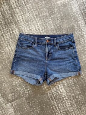 Old Navy Dark Blue Denim Rolled-Hem Shorts